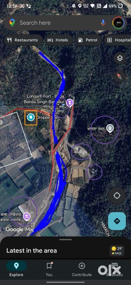 2 kanal area for sale in lohgarh near government aquired land
