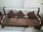 Wooden sofa set with centre table