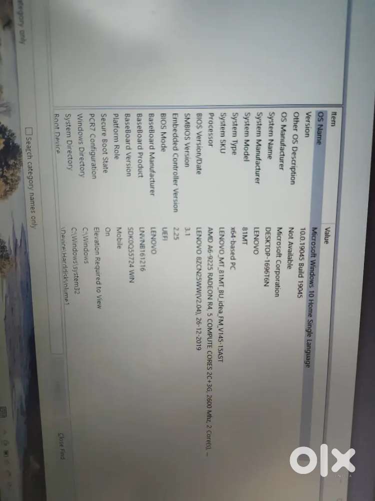 Lenovo IdeaPad V145-15AST  AMD A6  4GB RAM  1TB HDD