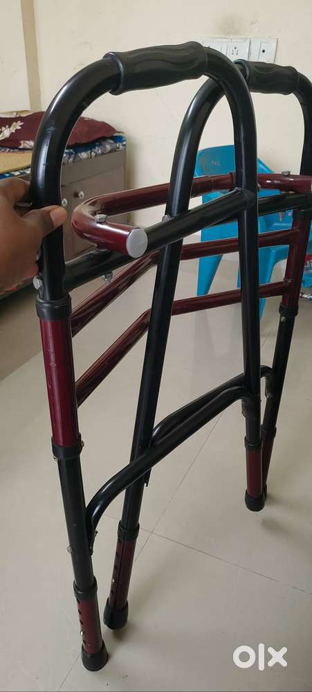 Foldable black and brown walker