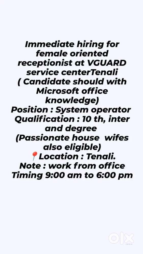 Office receptionist