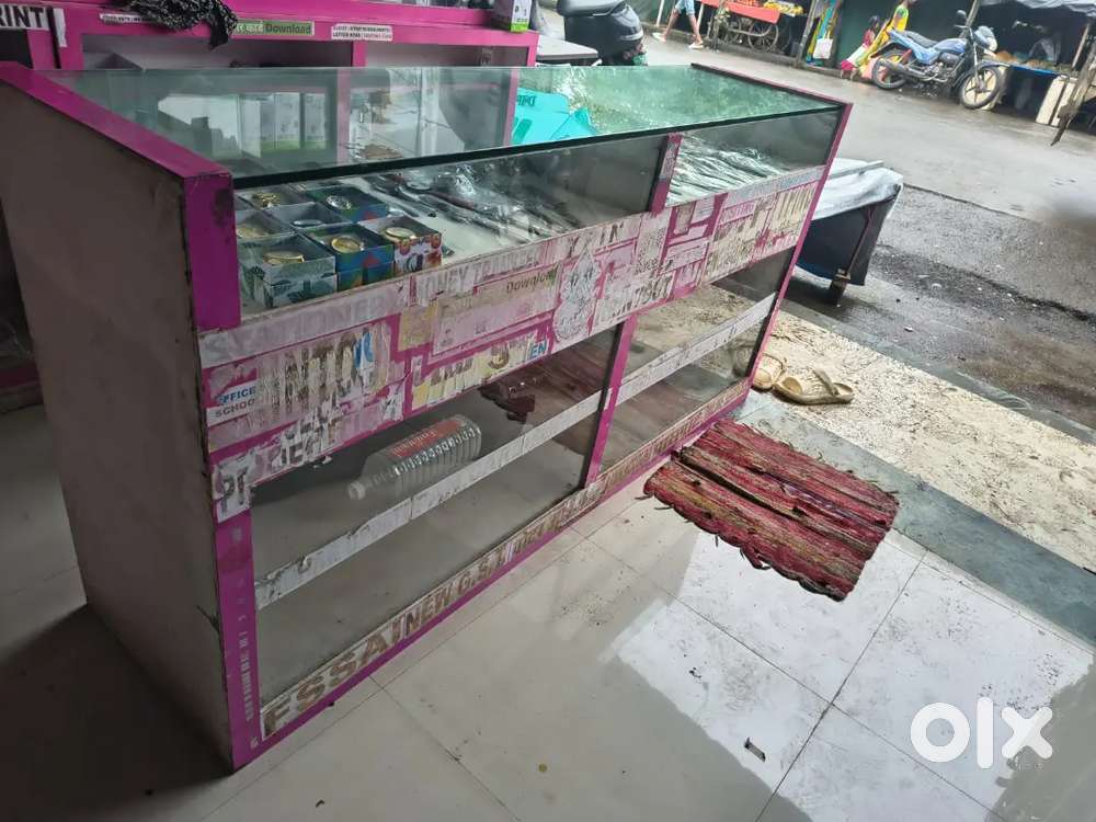 Mobile shop furniture counter sliding riag