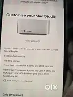 Mac studio m2 max i24 core 64 gb ram  1 year old but not used 1 tb for