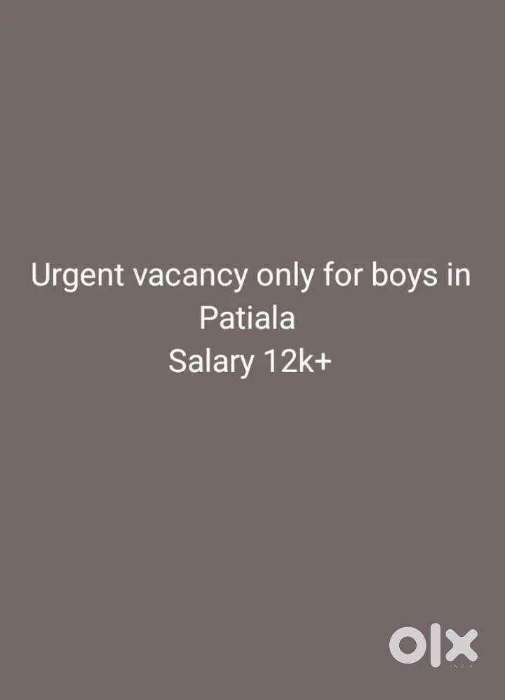 Urgent vacancy in patiala 2 boys
