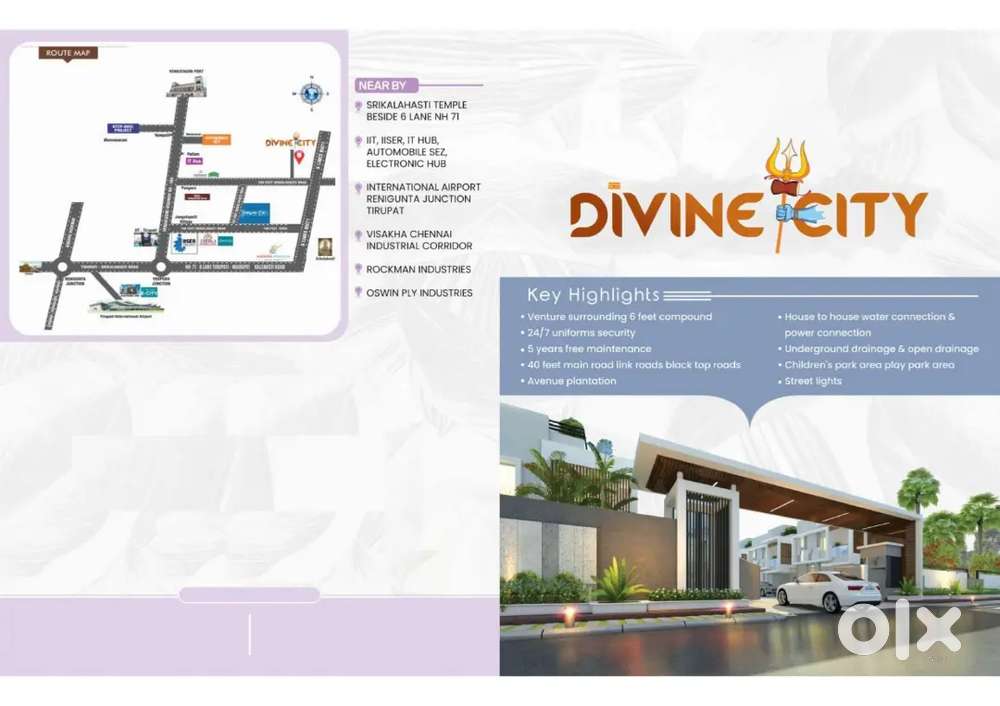 Premium plots at near Srikalahasti tuda