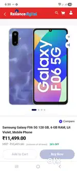 Samsung  F 06  ..  5G  10 month warranty me hai bil. &  charger hai