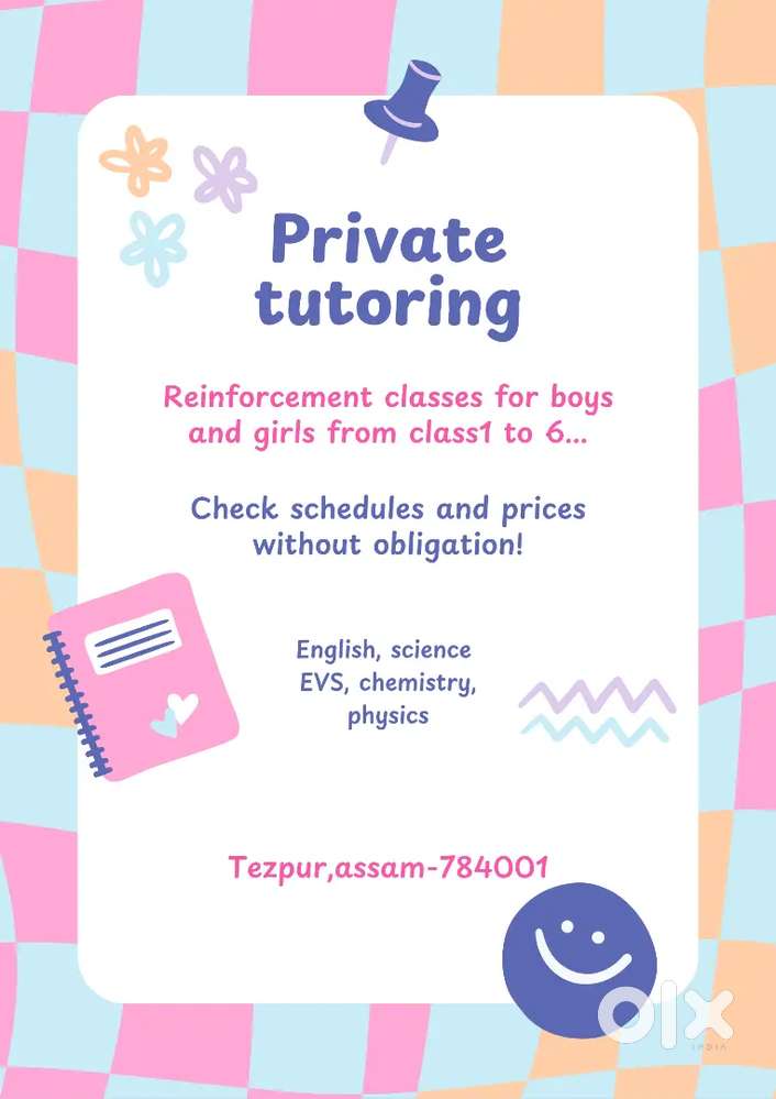 Private Home Tuition – Class 1 to 6 (English, Science, Math, EVS)