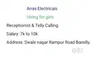 Telecaller and receptionist