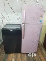 Lg flower model refrigerator & whirlpool white magic washing machine**