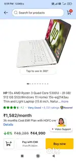 Hp amd ryzen 3 5000 u