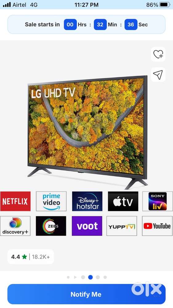 LG 43 inch UHD SMART TV