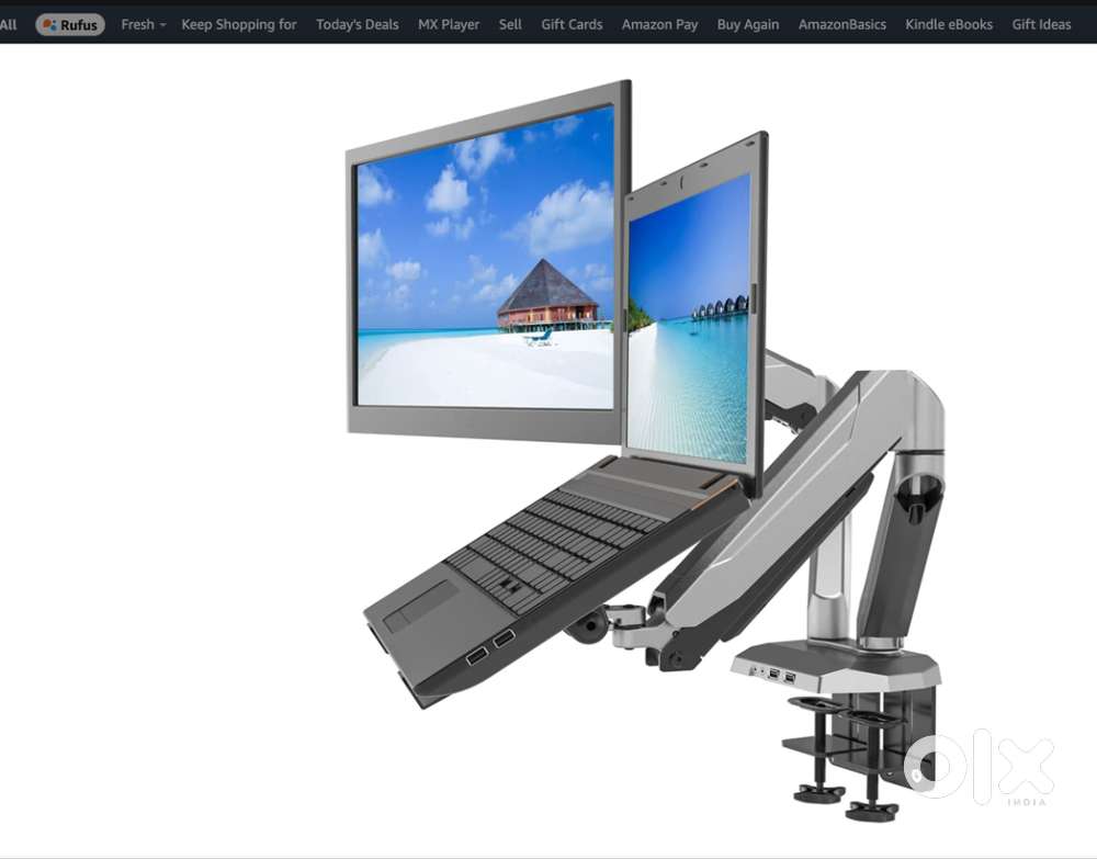 DESKTOP DUAL GAS SPRING ARMS - RIFE TECHNOLOGIES