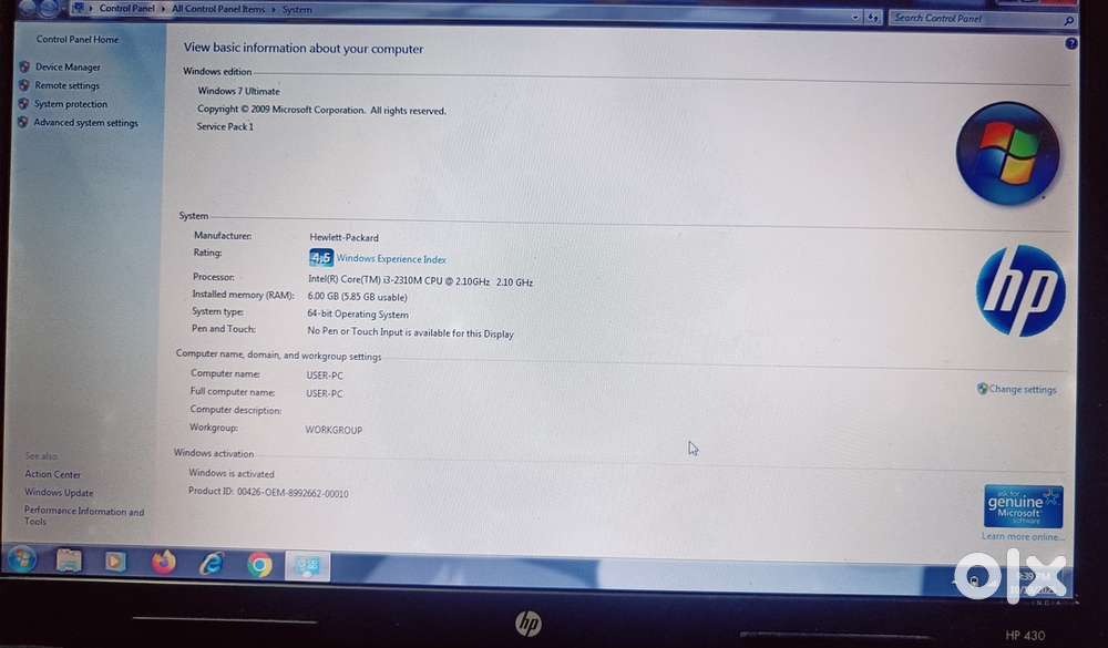Core i3, 6gb RAM, 500gb ROM