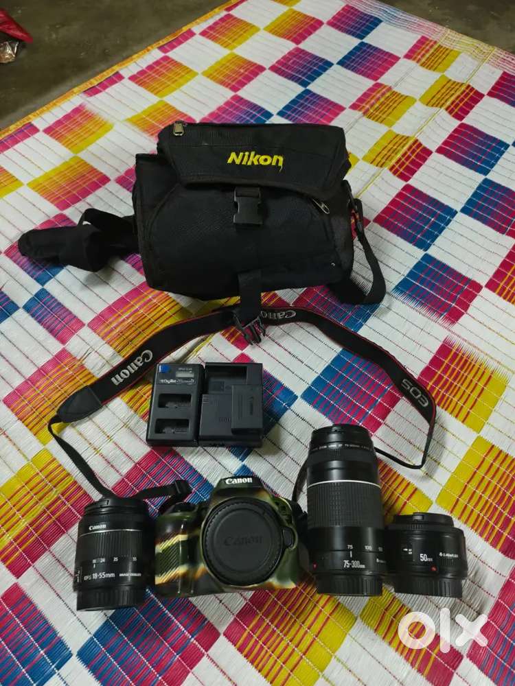 Canon 200d mark ll camera brand new condition with 2 battery 3 lens