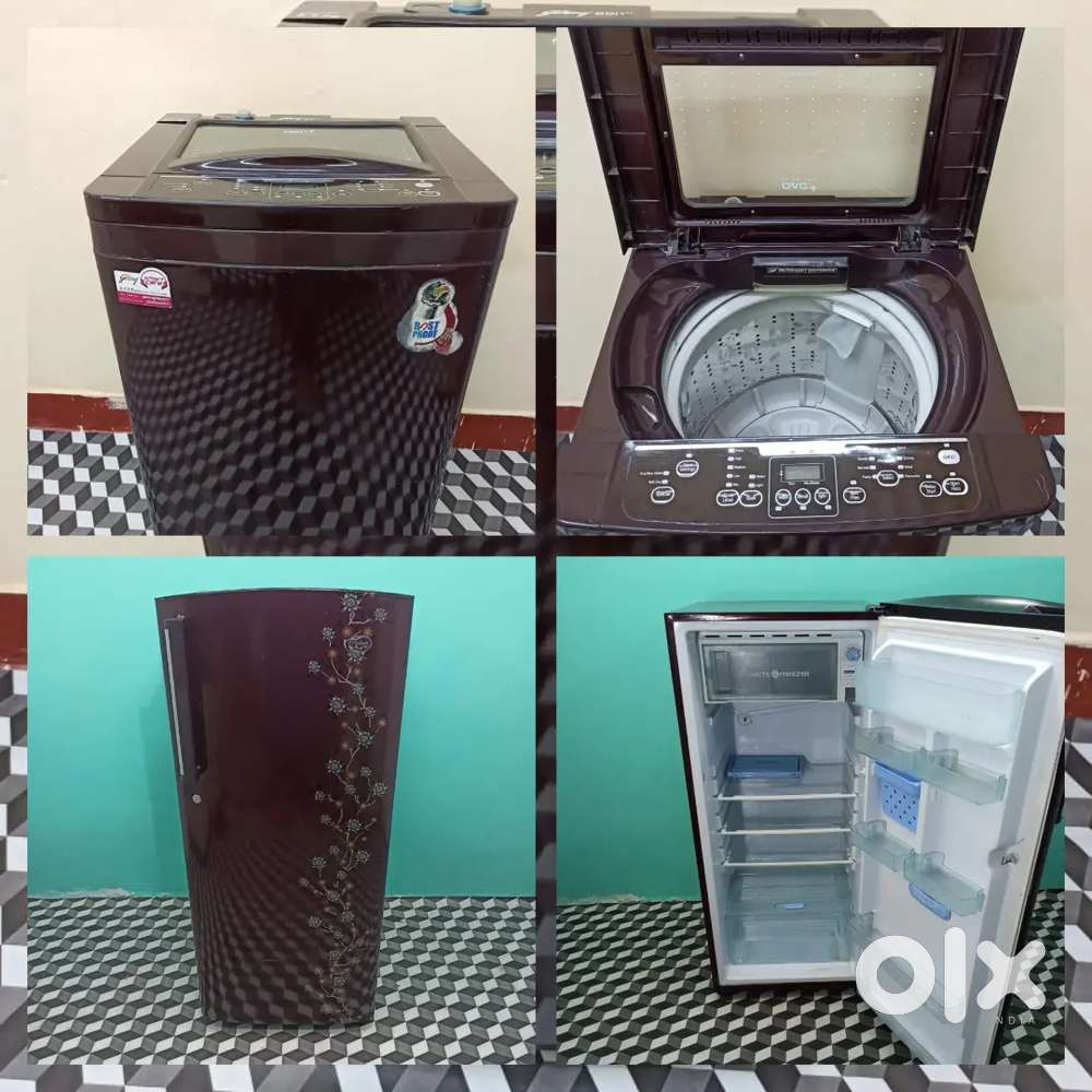 &₹@247 vcombo off brown colour top load Washing machine && fridge