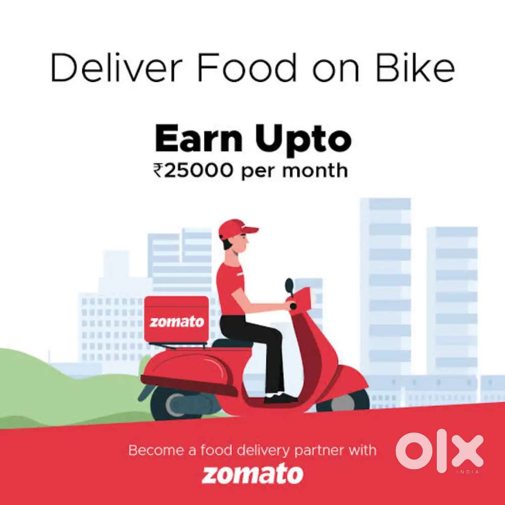ZOMATO FOOD DELIVERY PARTNER VACANCY