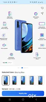 REDMI 9 POWER/4 GB RAM/128 GB INTERNAL/ORIGINAL DISPLAY