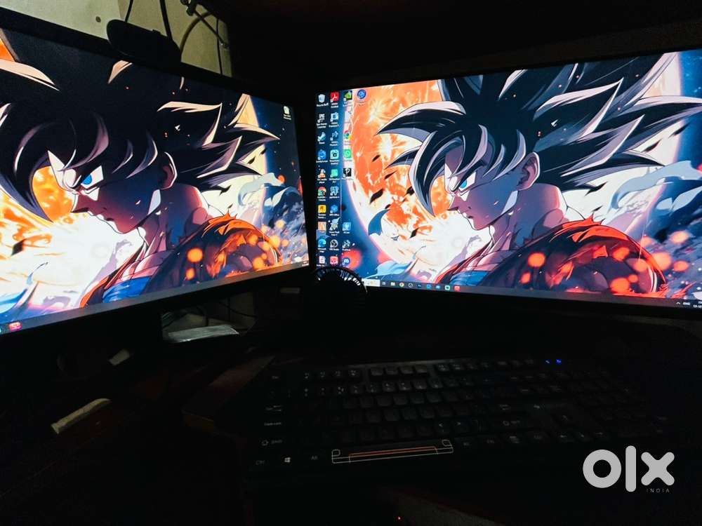 Full Gaming PC Setup with Dual Monitor