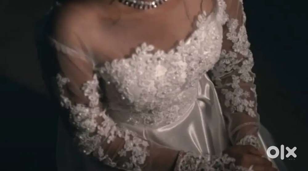 White wedding gown