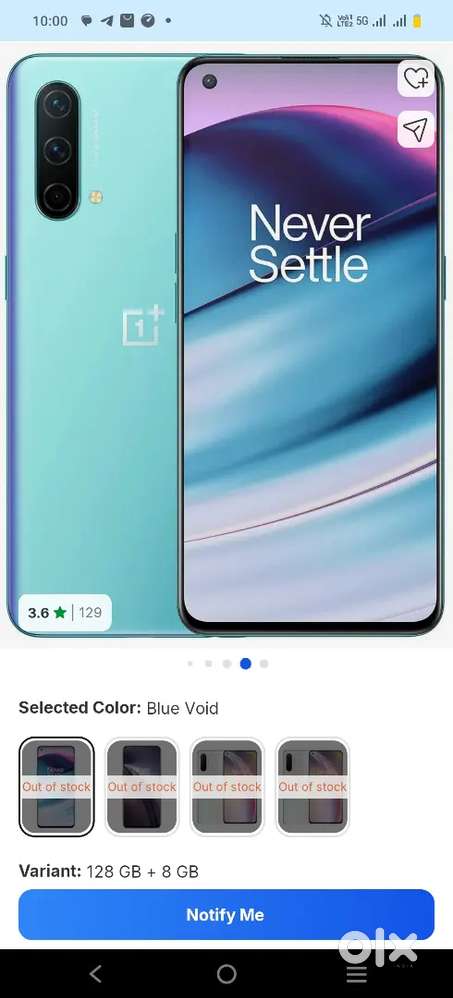 NORD CE 5G/8 GB RAM/128 GB INTERNAL