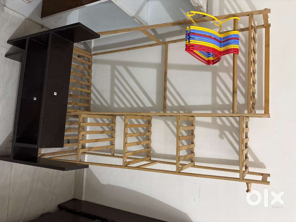 clothes rack + book shelf