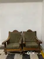 2 Wooden chairs with cushion