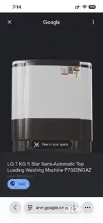 Lg semi automatic wahing machine