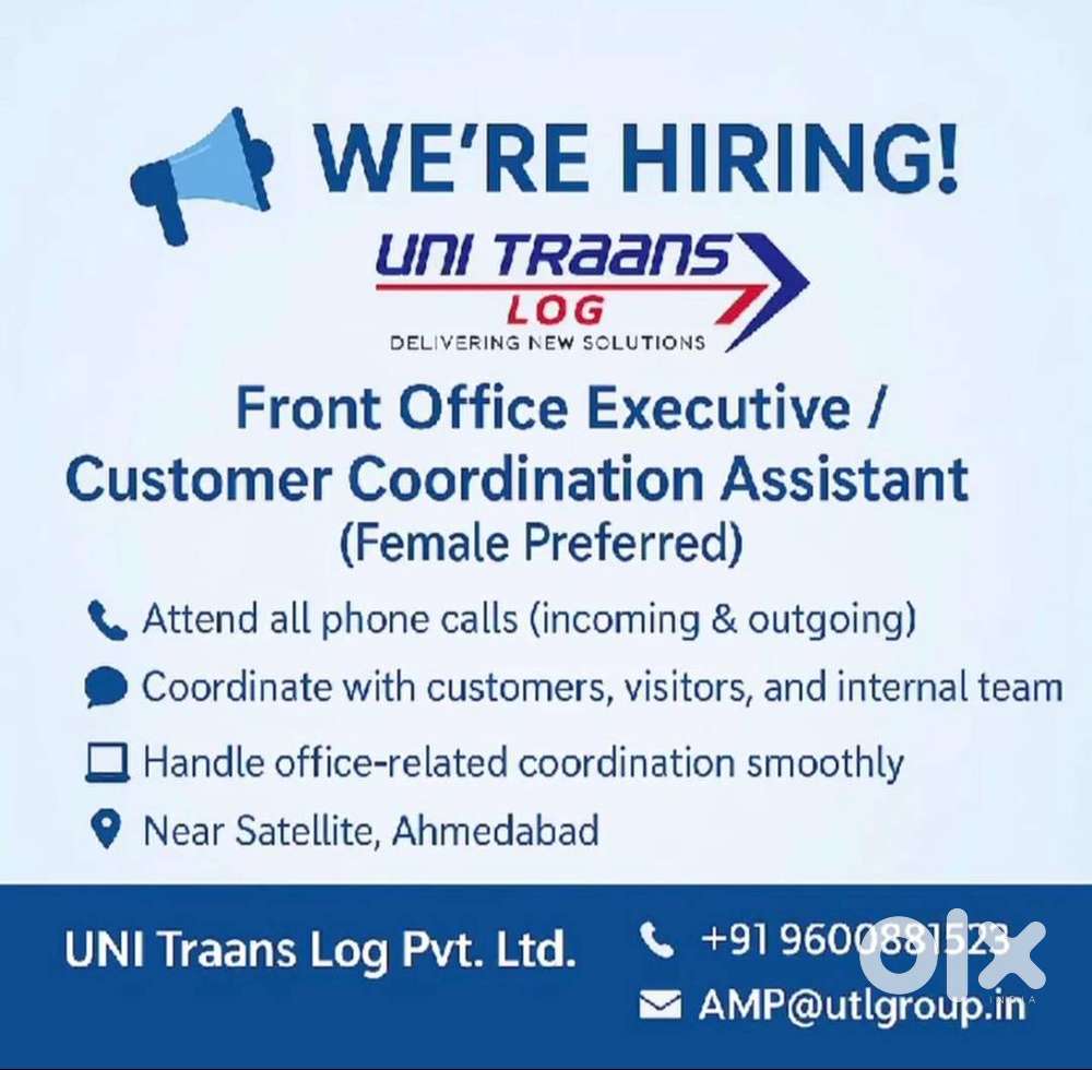 Receptionist cum Front Office Executive