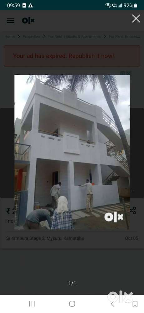 Individual ground and 1st floor independent houses available for rent