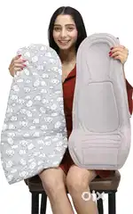Hoopa 2 in 1 Feeding pillow with soft quilt mattress (Grey)