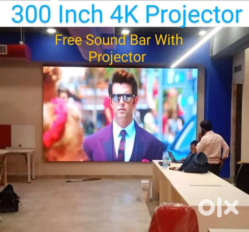 Buy 300Inch 4K Projector watch TV Movies Cricket in Home Office Cafe
