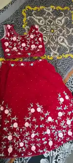 Red color dress