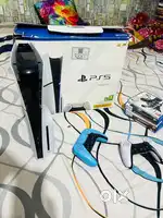 PS 5 console with 2 wireless controller and 6 games DVD || Worth 85k+