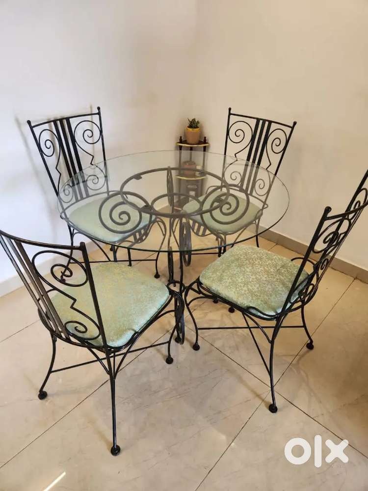 4 Seater Wrought Iron Dining Table for sale