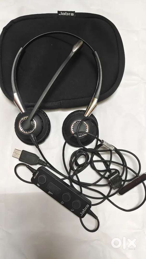 Jabra Biz 2400 ii usb A headset with Noise cancellation good working
