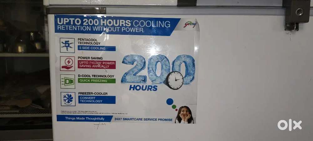 Godrej 500L double door standard deep Freezer colour white, Rating 5*