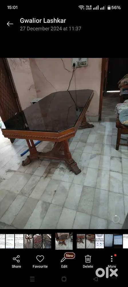 Sagaun (teak wood) Dining set with 5 chairs