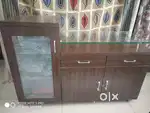 Cabinet / reading table with one big box with self, two drower