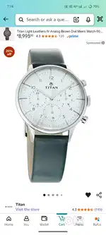 Titan Light Leathers Analog White Dial Men's Watch