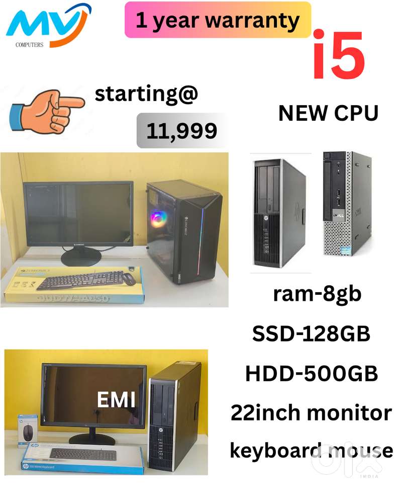 Free Installations  CPU - Branded  Monitor  Keyboard Mouse  FULL SET :