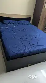 Cupboard and bed