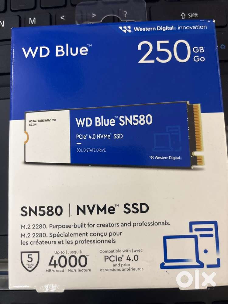 250 GB NVME SSD WD BLUE SN580