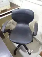Office chairs, wooden counter, table, steel 3 seater bench for sale