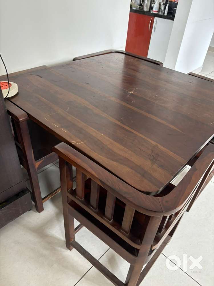 4 seater wooden dining table