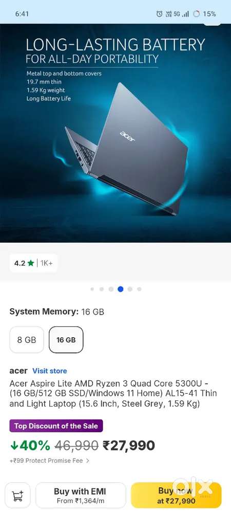 Acer laptop