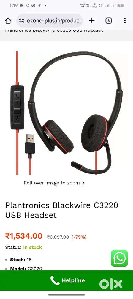 Plantronics USB headset
