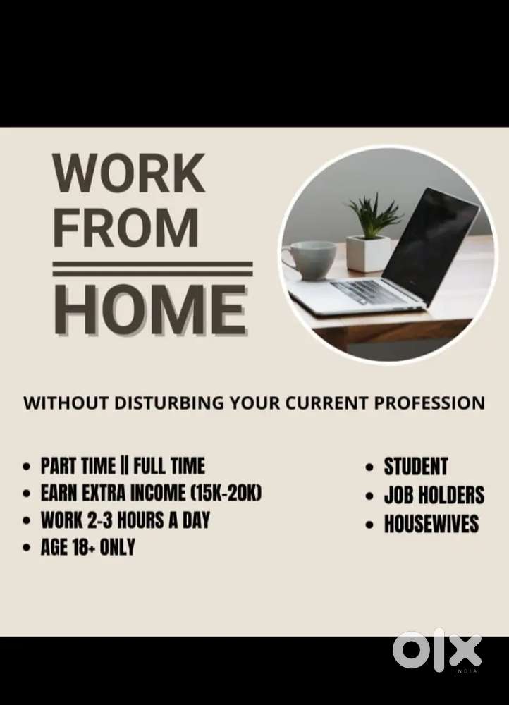 Work from home for students housewife and job persons