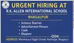 Urgent Hiring at Rk Alen International school nathnagar bhagalpur
