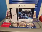 Sony PS5 Slim Disc Console Fortnite Cobalt Star 8 Games Bundle