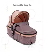 Babyhug Majestic Stroller Cum Carry Cot With Canopy – Peach